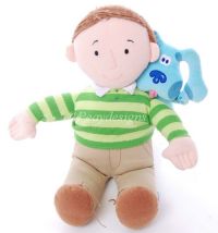 Eden BLUES CLUES Singing STEVE & Blue 16" Doll - Vintage